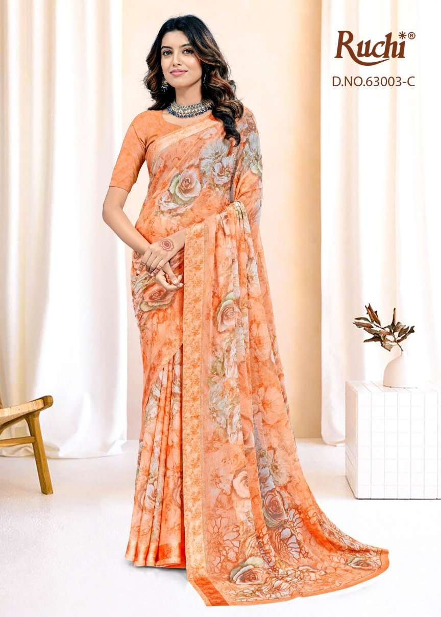 Ruchi Saree Rainbow Vol 6 Chiffon Fancy Saree Collection - Amrah Wholesale