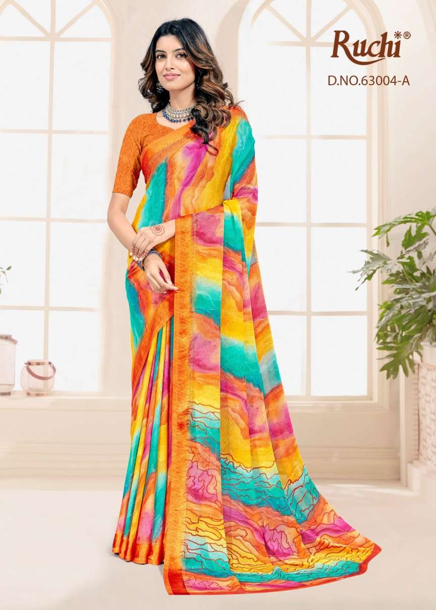 Ruchi Saree Rainbow Vol 7 Chiffon Fancy Saree Collection - Amrah Wholesale