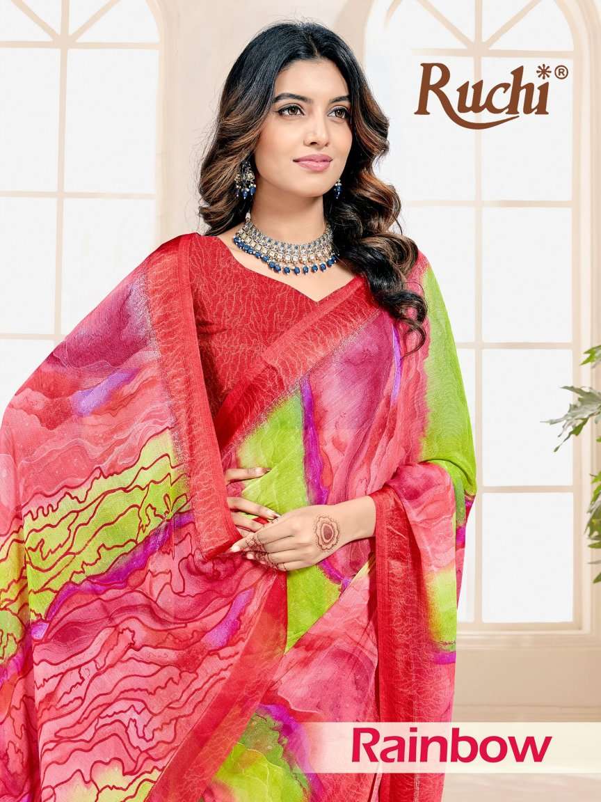 Ruchi Saree Rainbow Vol 7 Chiffon Fancy Saree Collection - Amrah Wholesale