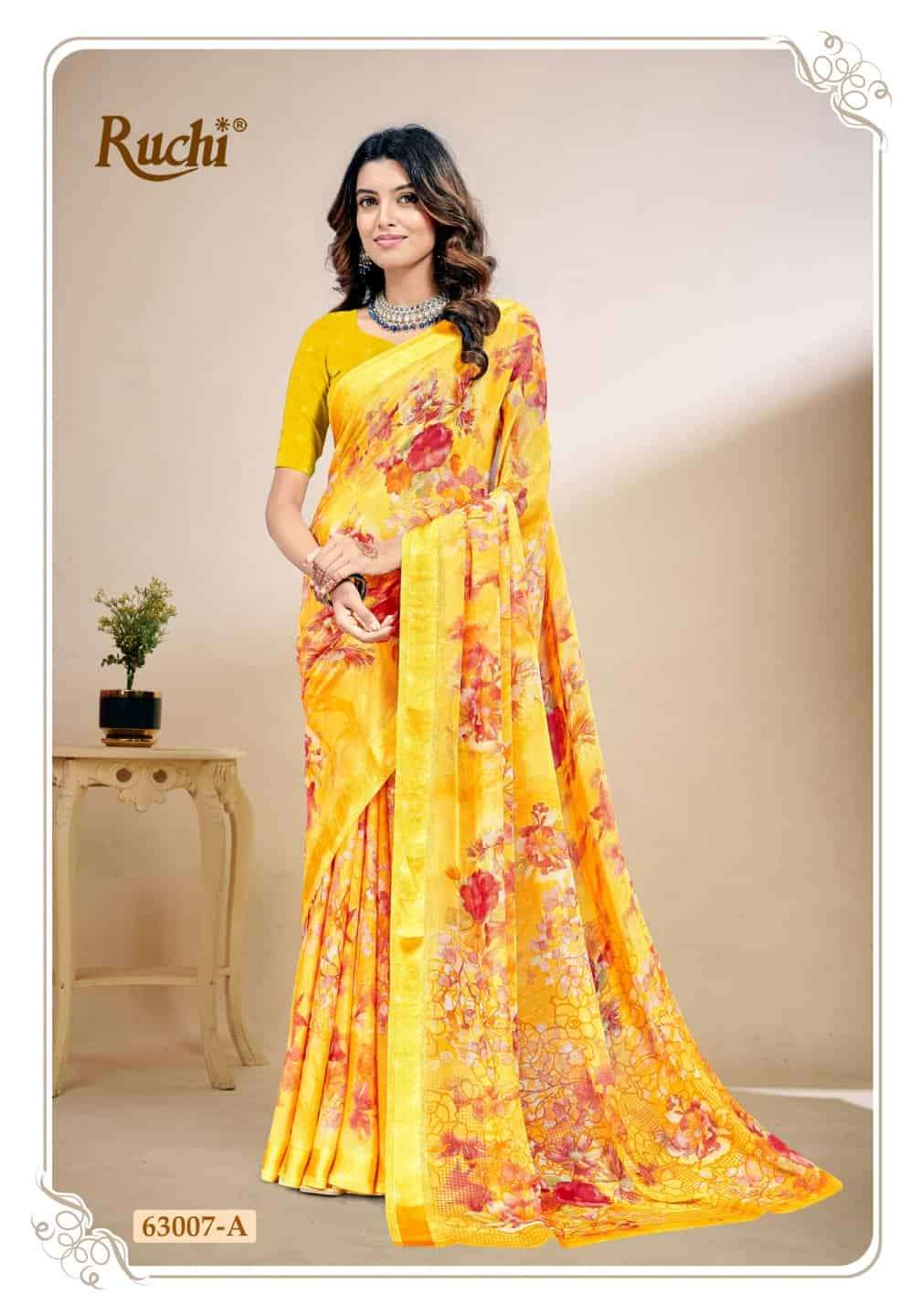 Ruchi Saree Rainbow Vol 8 Chiffon Fancy Saree Collection - Amrah Wholesale