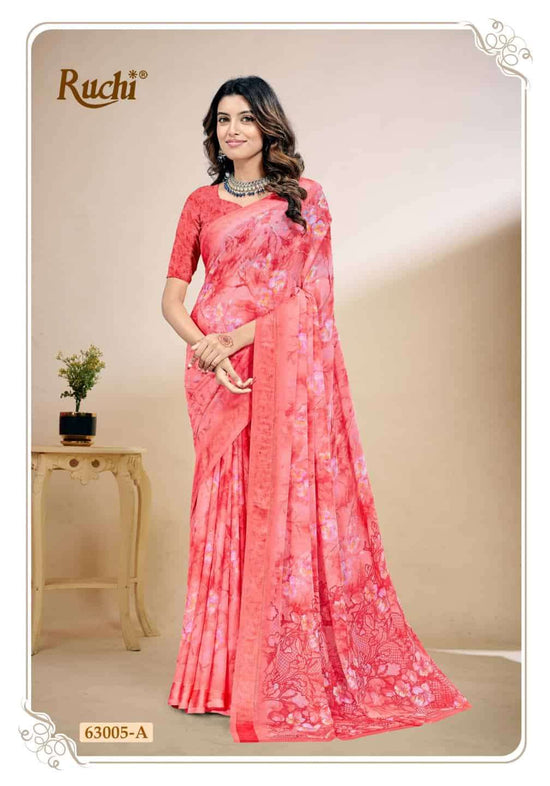 Ruchi Saree Rainbow Vol 8 Chiffon Fancy Saree Collection - Amrah Wholesale