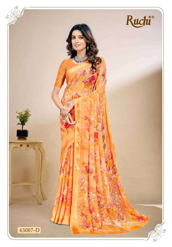 Ruchi Saree Rainbow Vol 8 Chiffon Fancy Saree Collection - Amrah Wholesale