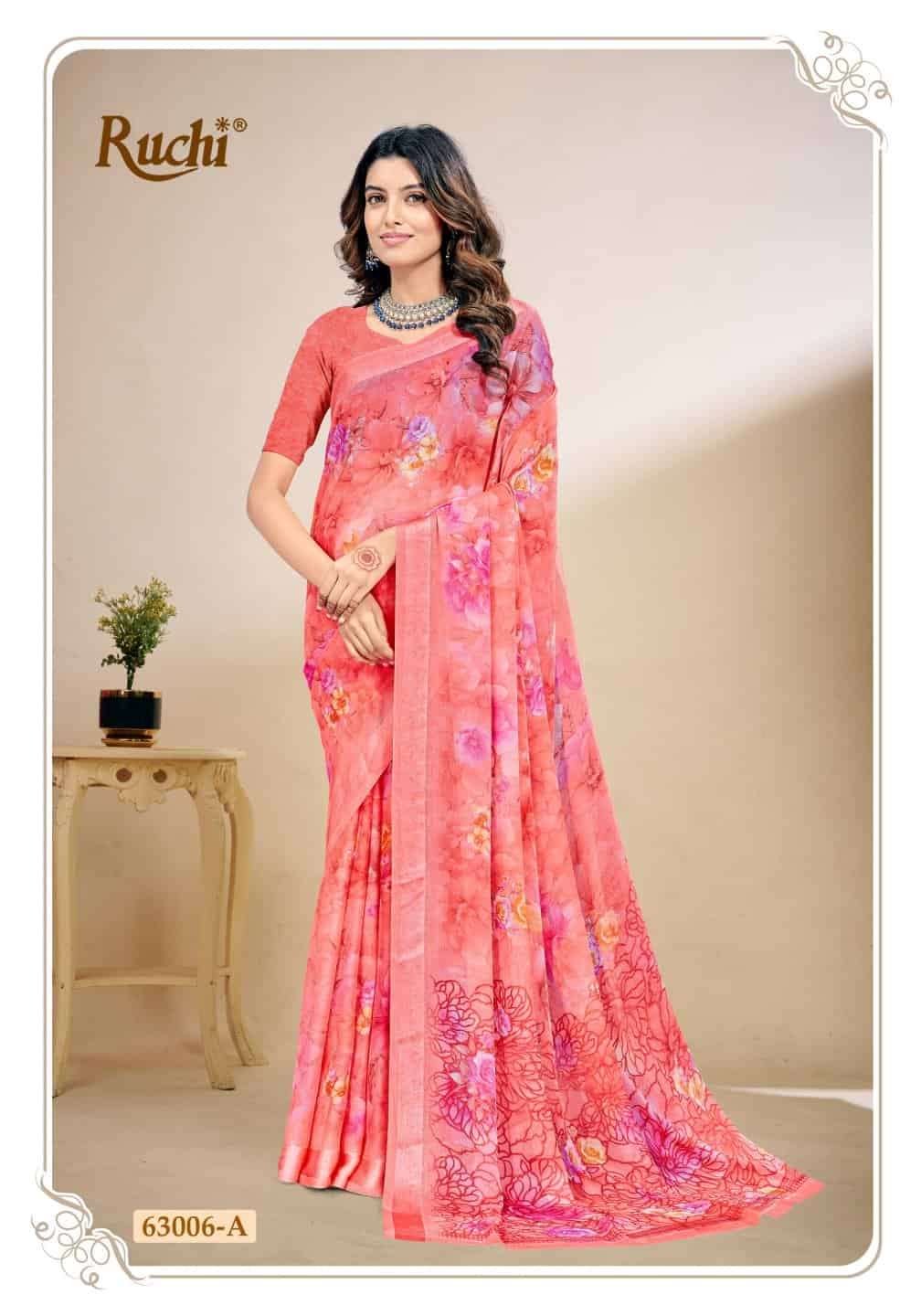 Ruchi Saree Rainbow Vol 8 Chiffon Fancy Saree Collection - Amrah Wholesale