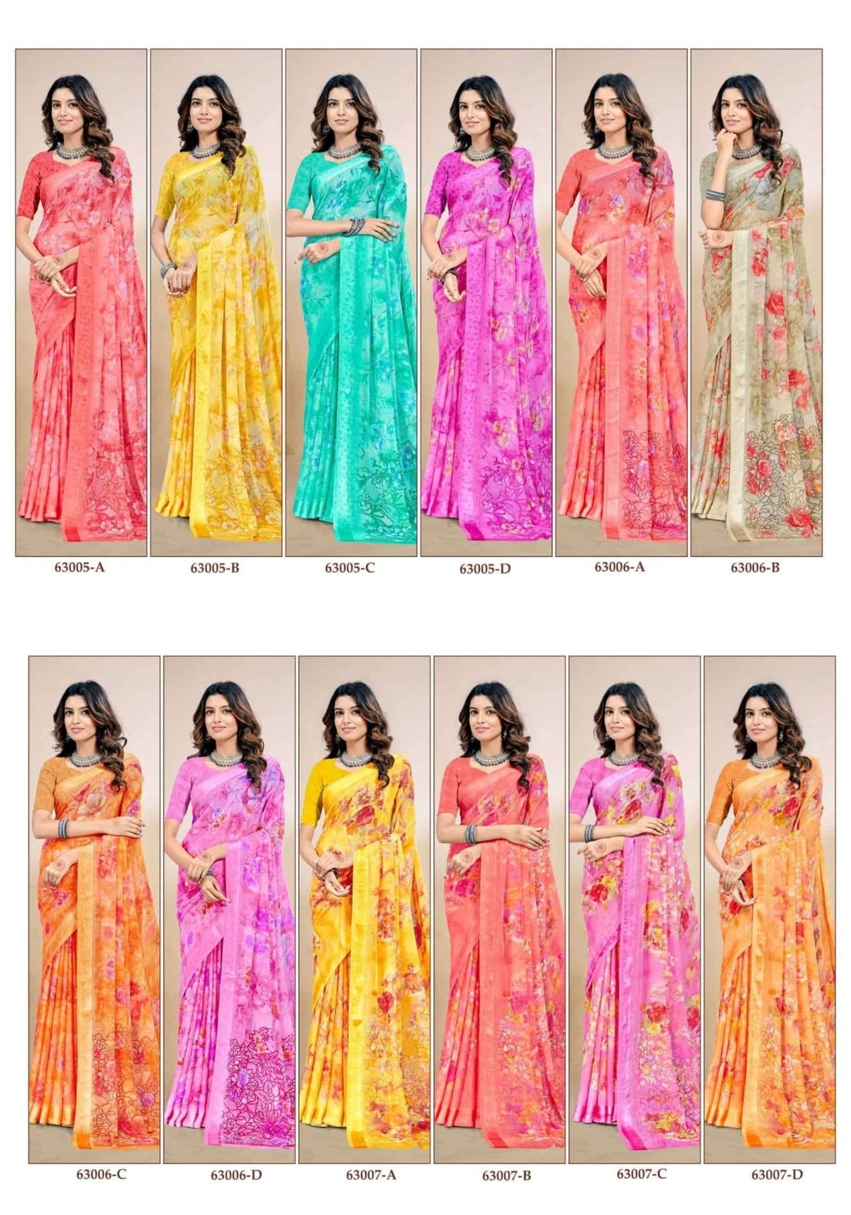 Ruchi Saree Rainbow Vol 8 Chiffon Fancy Saree Collection - Amrah Wholesale