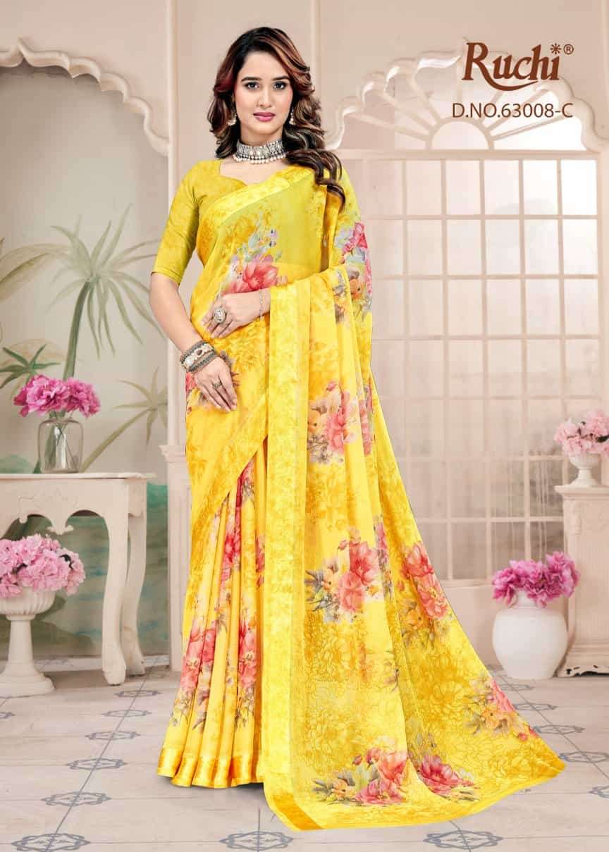 Ruchi Saree Rainbow Vol 9 Chiffon Fancy Saree Collection - Amrah Wholesale