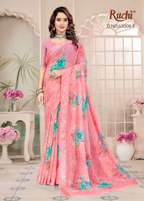 Ruchi Saree Rainbow Vol 9 Chiffon Fancy Saree Collection - Amrah Wholesale