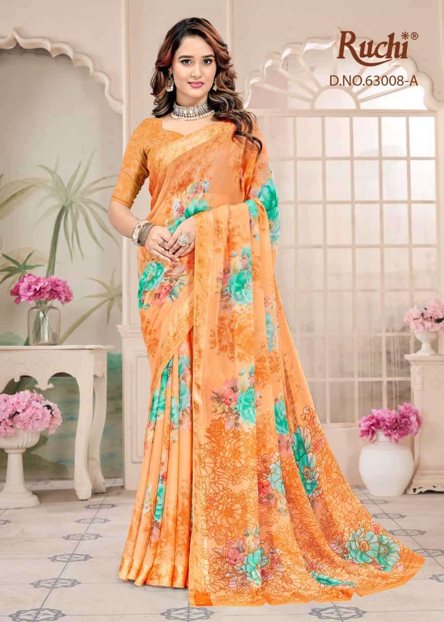 Ruchi Saree Rainbow Vol 9 Chiffon Fancy Saree Collection - Amrah Wholesale