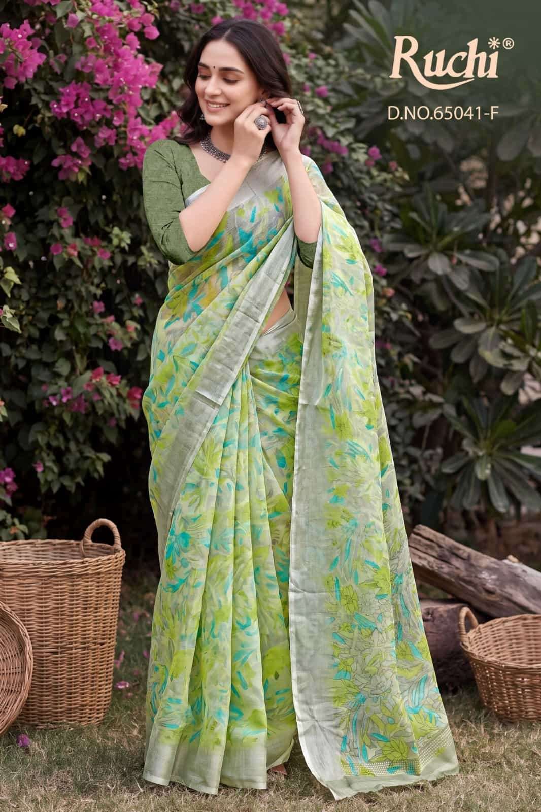 Ruchi Saree Saffron Chiffon Vol 272 Printed Chiffon Saree