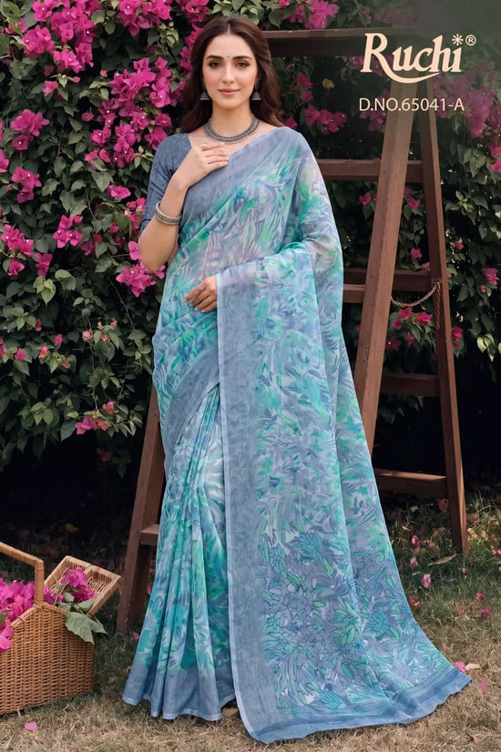Ruchi Saree Saffron Chiffon Vol 272 Printed Chiffon Saree