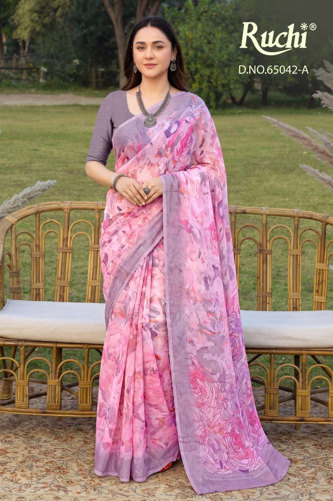 Ruchi Saree Saffron Chiffon Vol 273 Chiffon Printed Saree