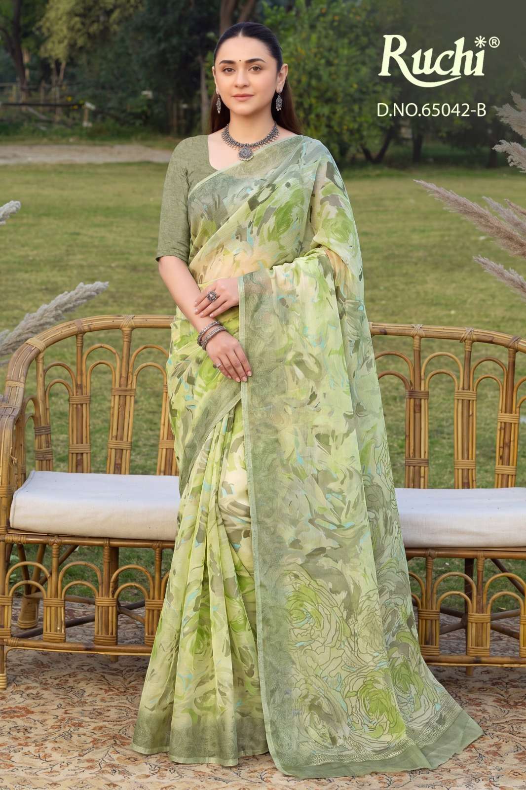 Ruchi Saree Saffron Chiffon Vol 273 Chiffon Printed Saree