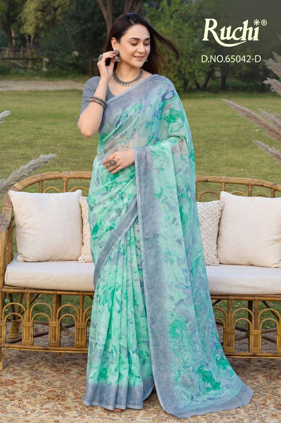 Ruchi Saree Saffron Chiffon Vol 273 Chiffon Printed Saree