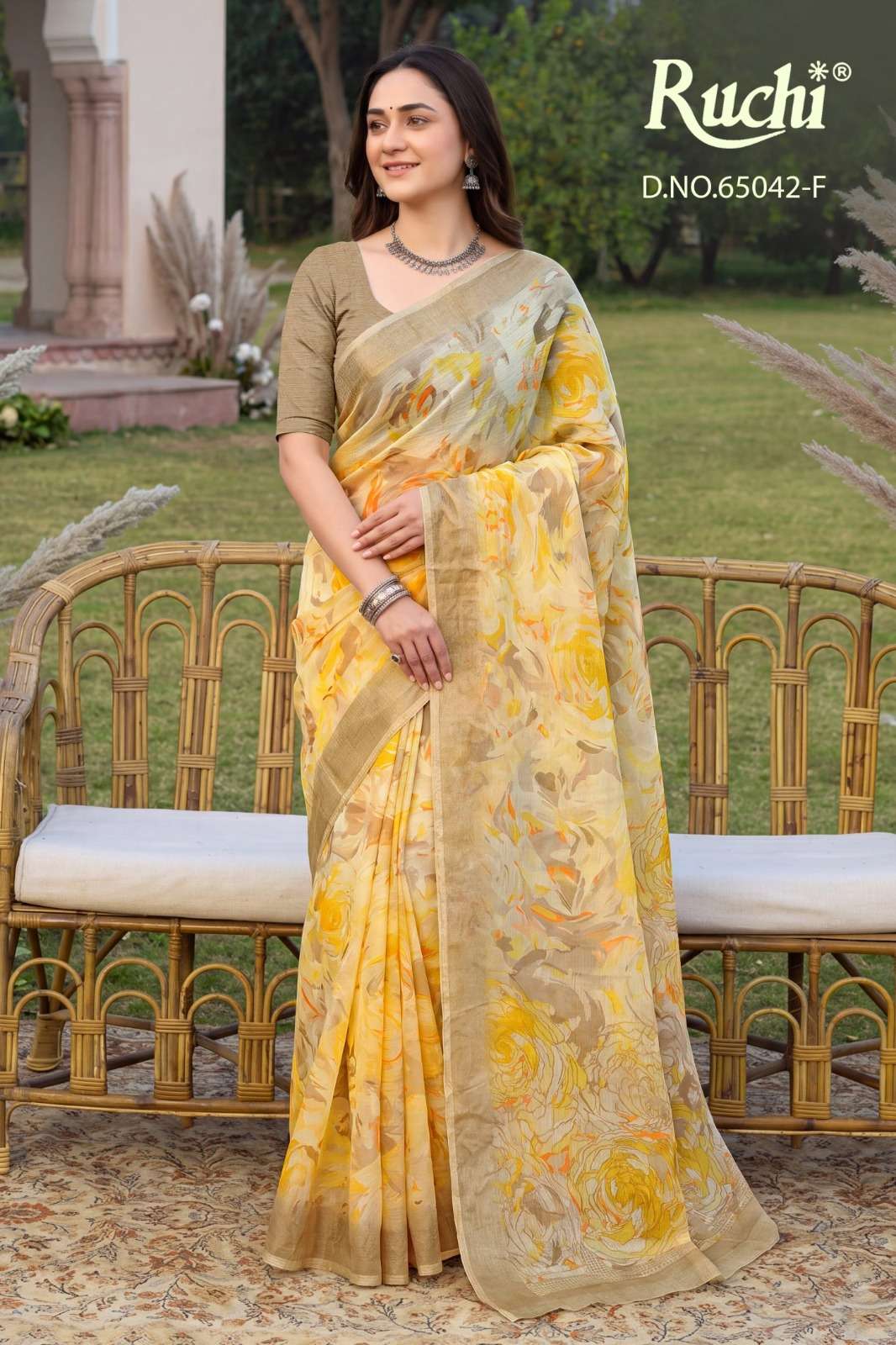 Ruchi Saree Saffron Chiffon Vol 273 Chiffon Printed Saree
