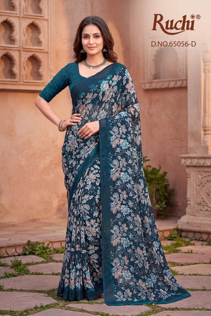 Ruchi Saree Saffron Chiffon Vol 275 Printed Chiffon Saree