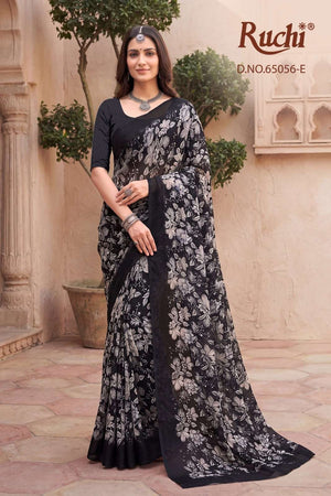 Ruchi Saree Saffron Chiffon Vol 275 Printed Chiffon Saree