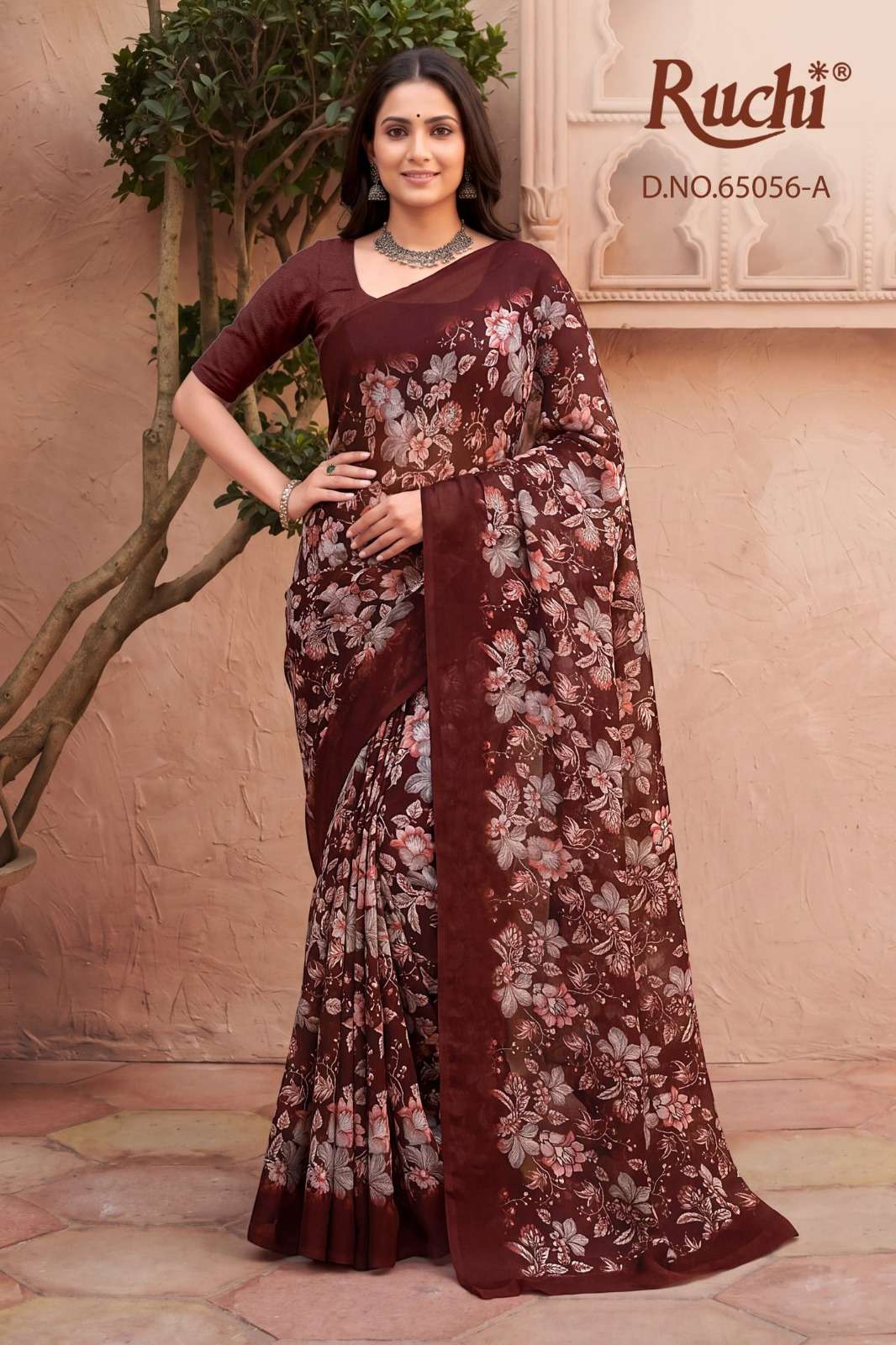 Ruchi Saree Saffron Chiffon Vol 275 Printed Chiffon Saree