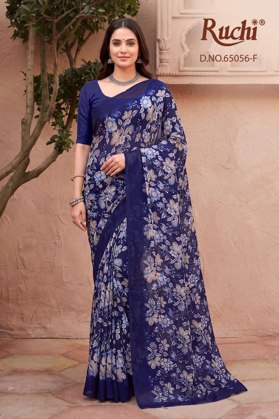Ruchi Saree Saffron Chiffon Vol 275 Printed Chiffon Saree
