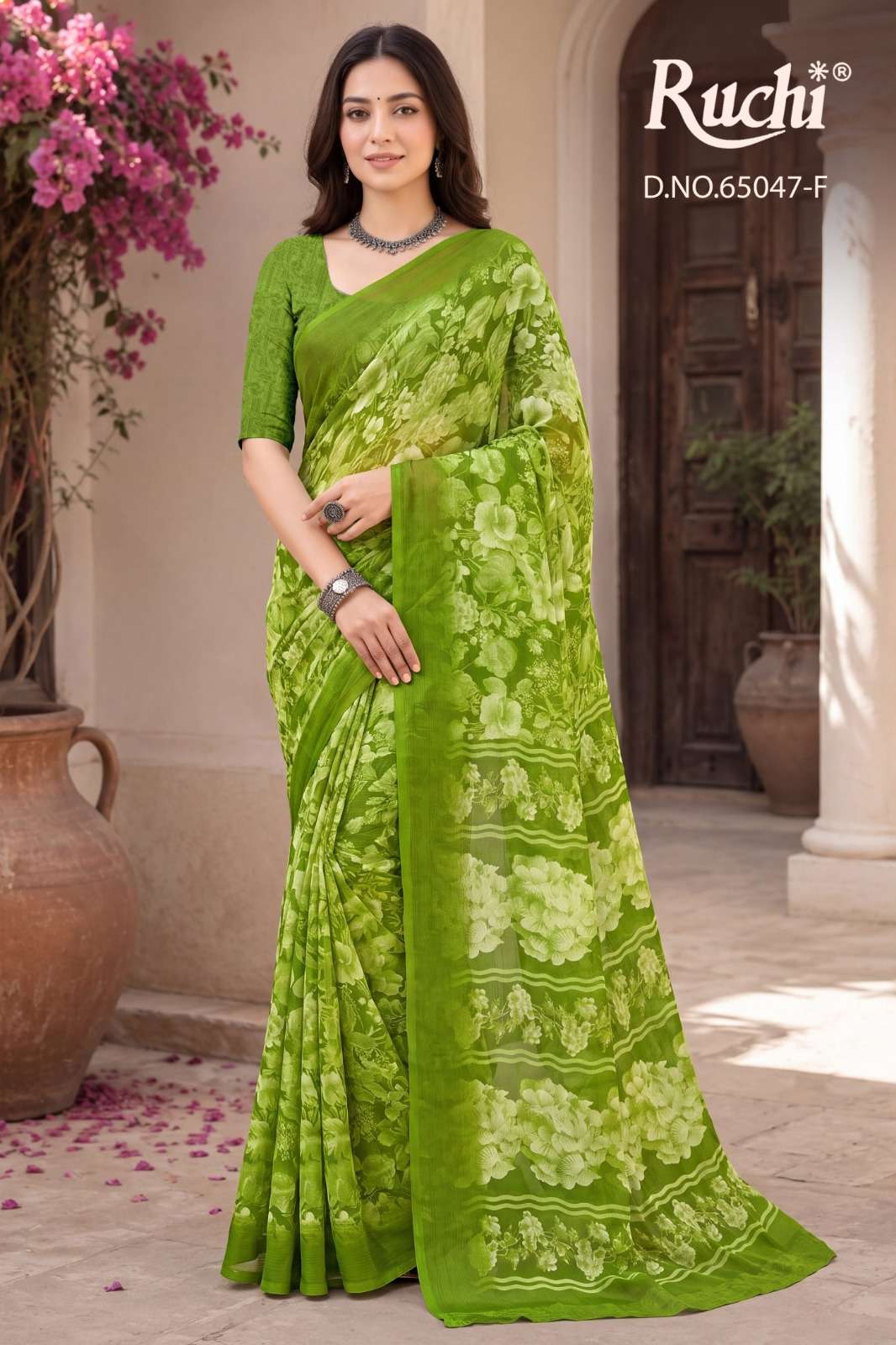 Ruchi Saree Saffron Chiffon Vol 276 Printed Chiffon Saree