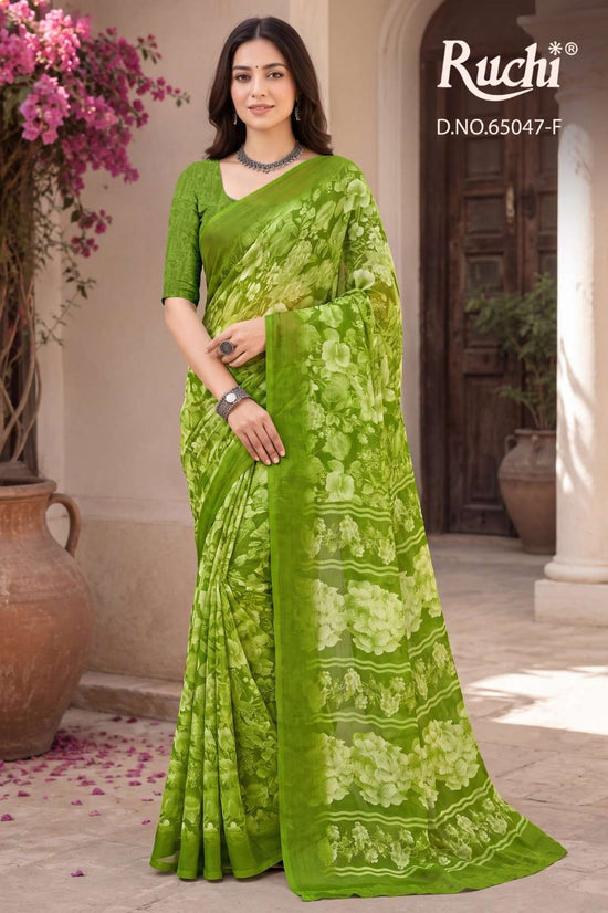 Ruchi Saree Saffron Chiffon Vol 276 Printed Chiffon Saree