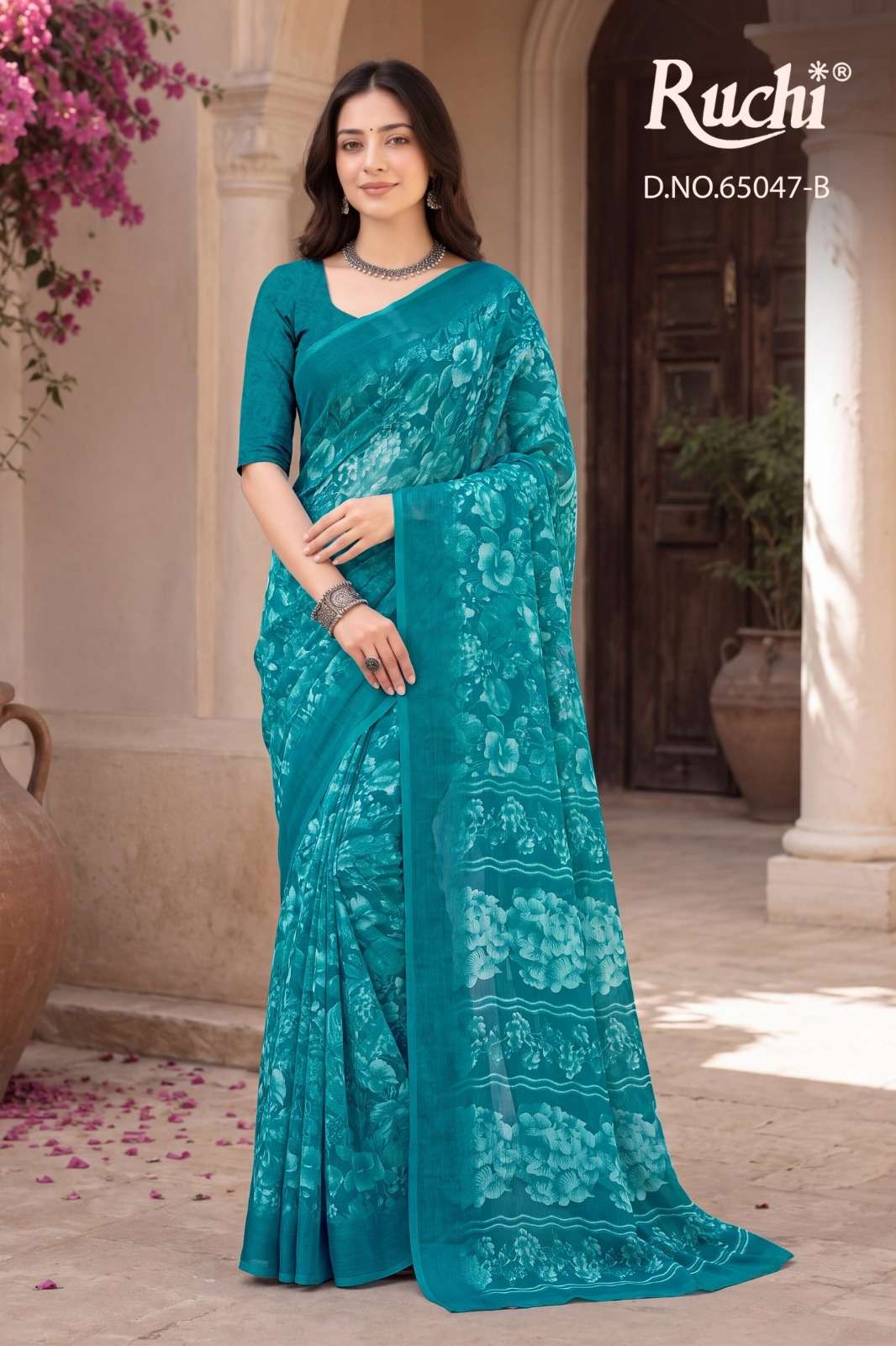 Ruchi Saree Saffron Chiffon Vol 276 Printed Chiffon Saree