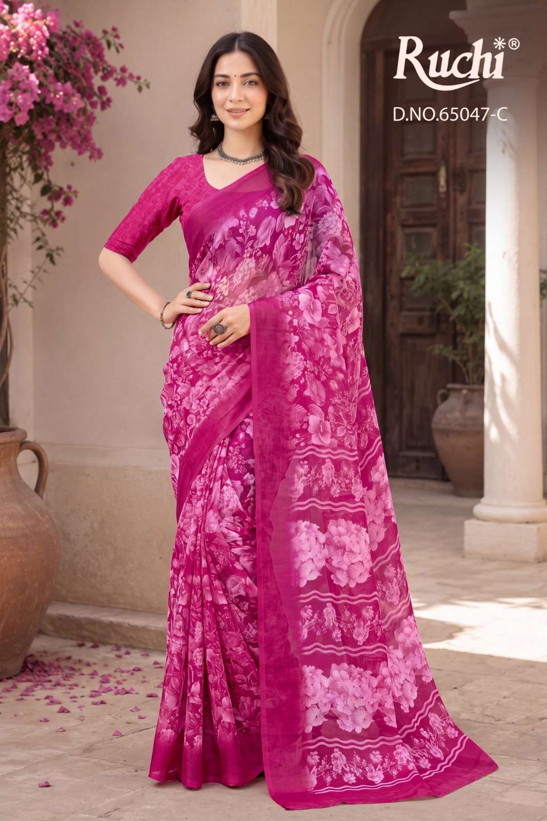 Ruchi Saree Saffron Chiffon Vol 276 Printed Chiffon Saree