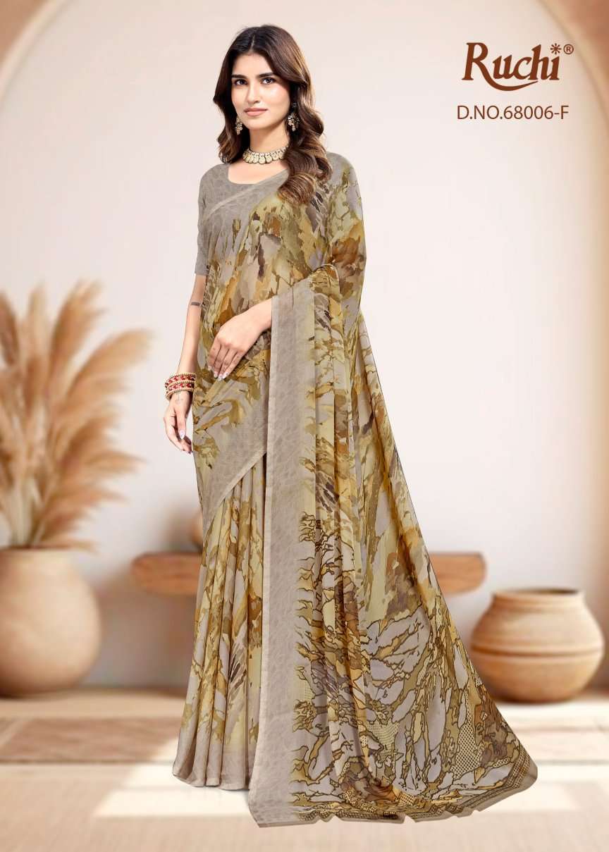 Ruchi Saree Shimmer Georgette 68006 Colors