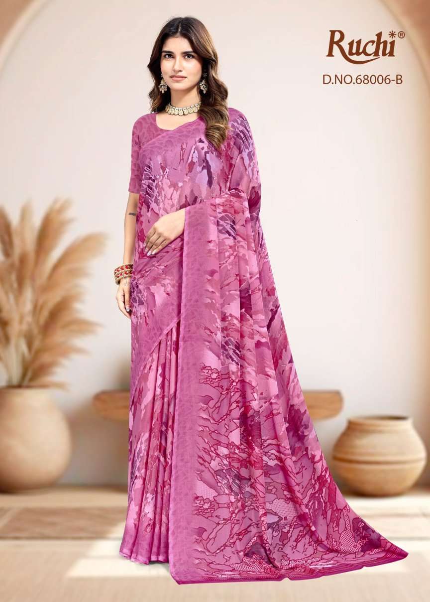 Ruchi Saree Shimmer Georgette 68006 Colors