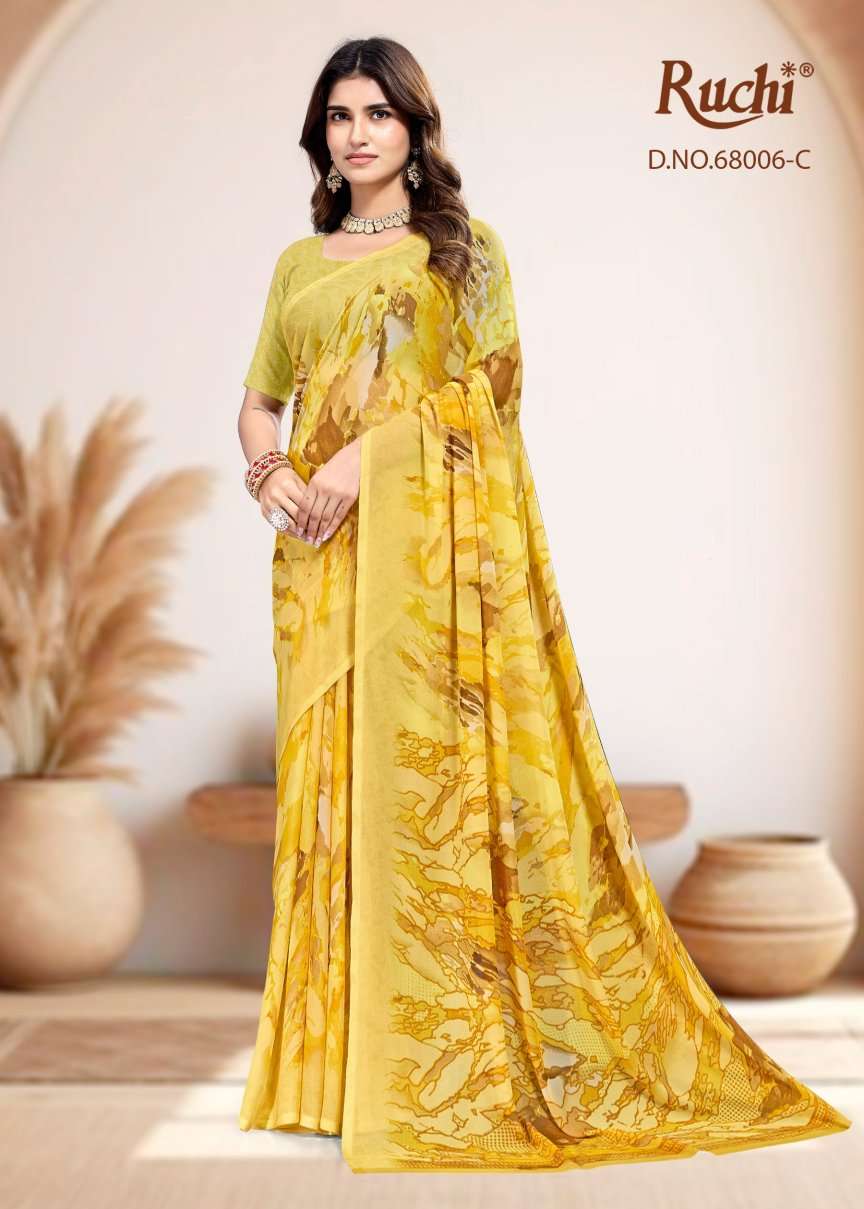 Ruchi Saree Shimmer Georgette 68006 Colors