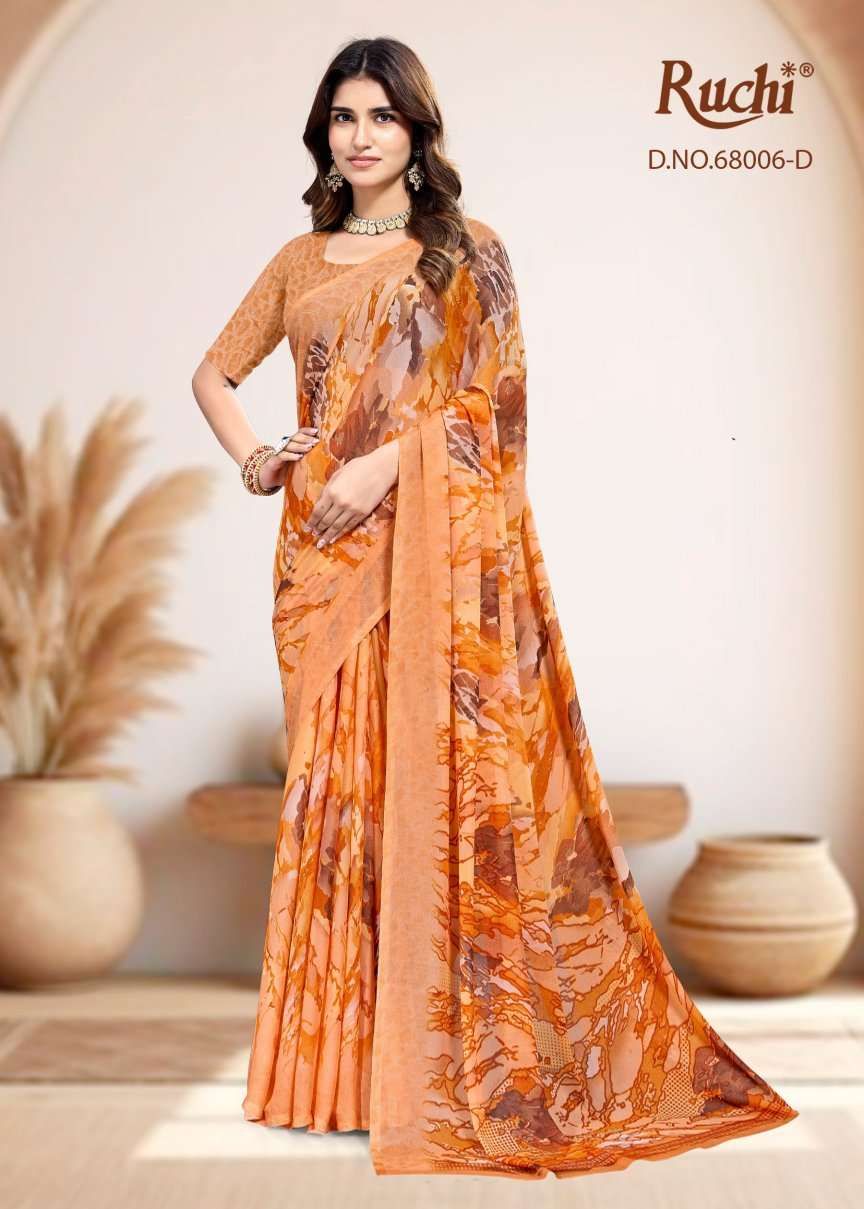 Ruchi Saree Shimmer Georgette 68006 Colors
