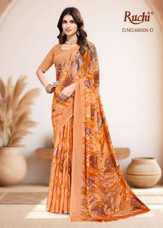 Ruchi Saree Shimmer Georgette 68006 Colors
