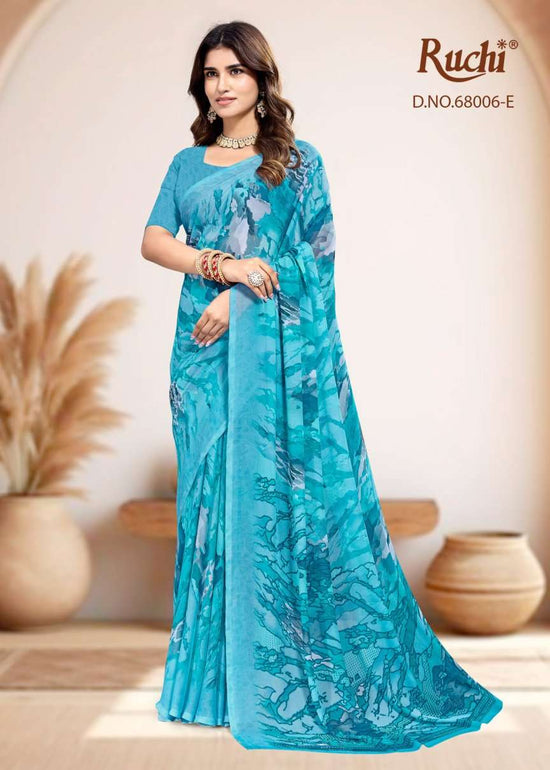 Ruchi Saree Shimmer Georgette 68006 Colors