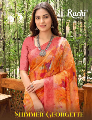 Ruchi Saree Shimmer Georgette 68007 Colors