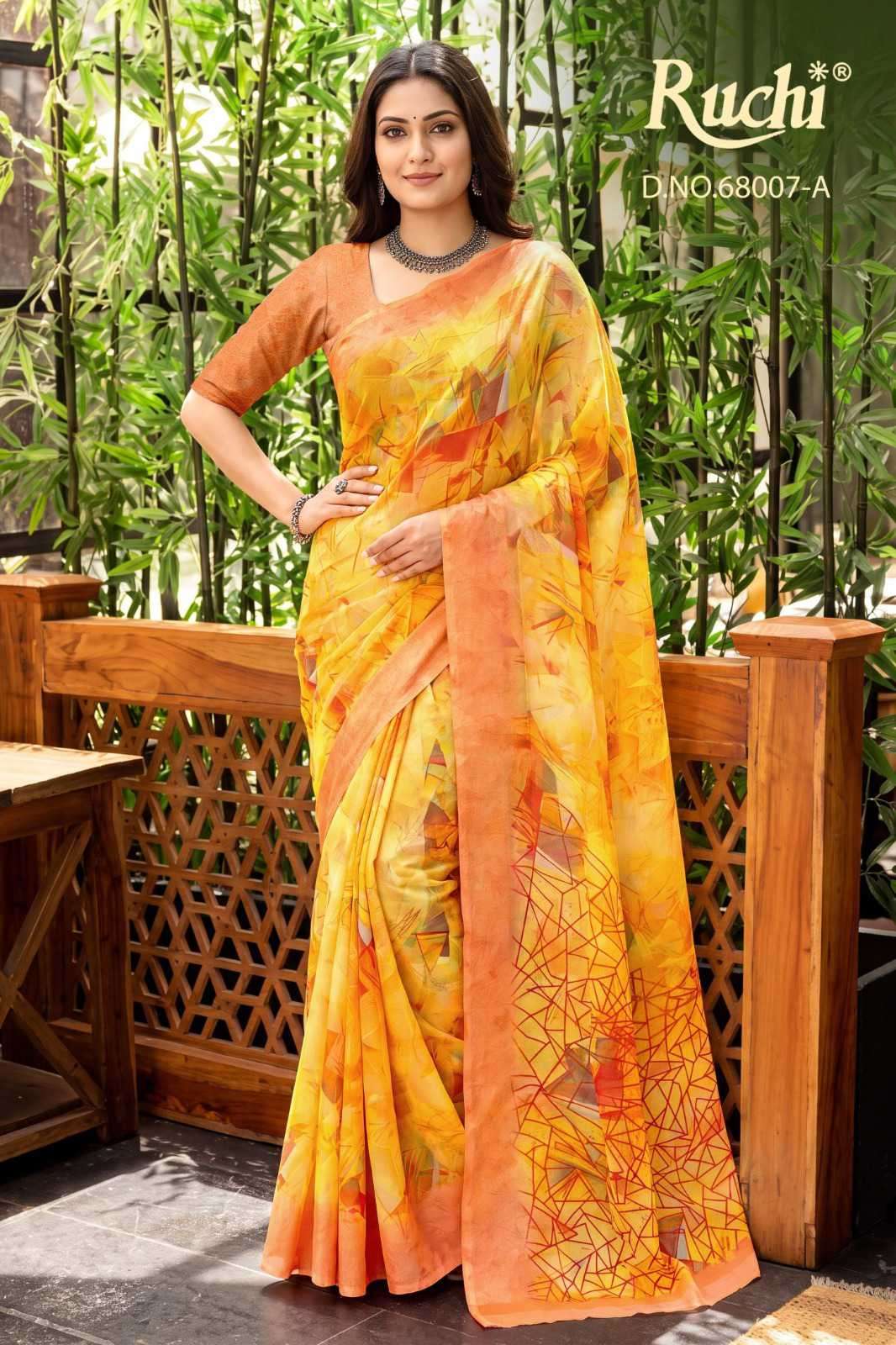 Ruchi Saree Shimmer Georgette 68007 Colors