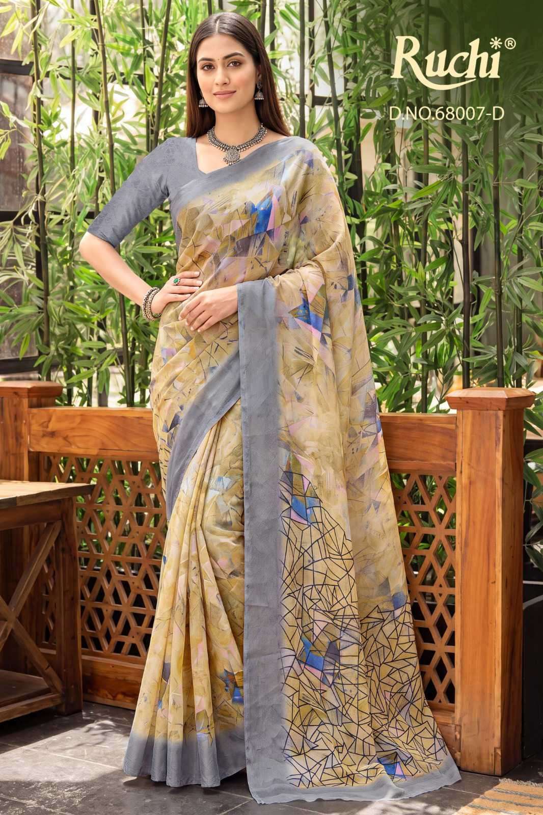 Ruchi Saree Shimmer Georgette 68007 Colors