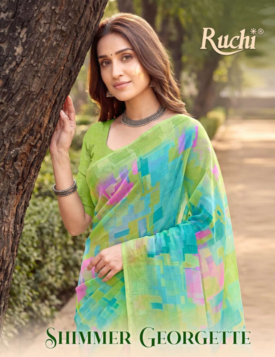 Ruchi Saree Shimmer Georgette Vol 3 68008 Colors Shimmer Georgette Saree