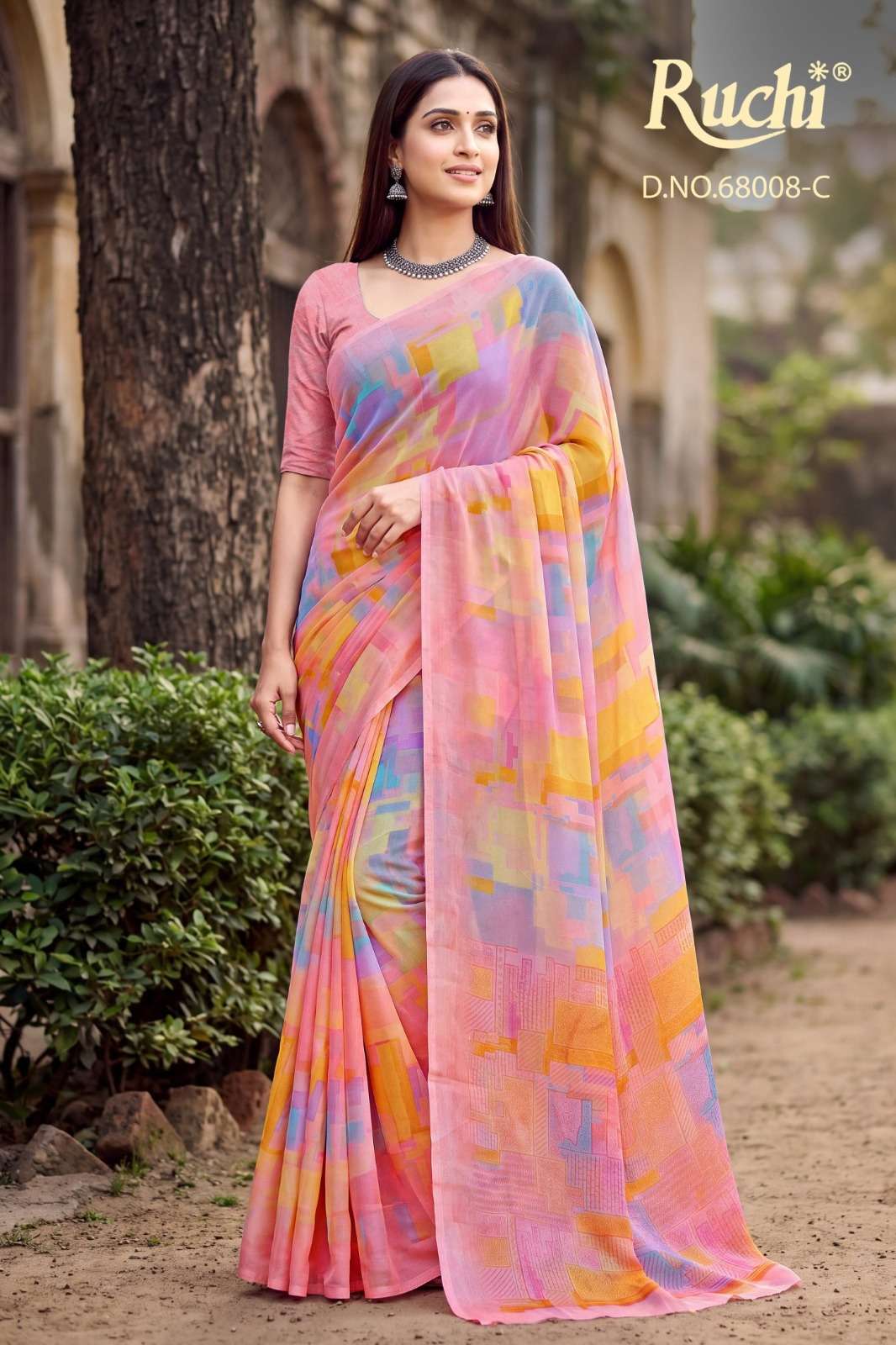 Ruchi Saree Shimmer Georgette Vol 3 68008 Colors Shimmer Georgette Saree