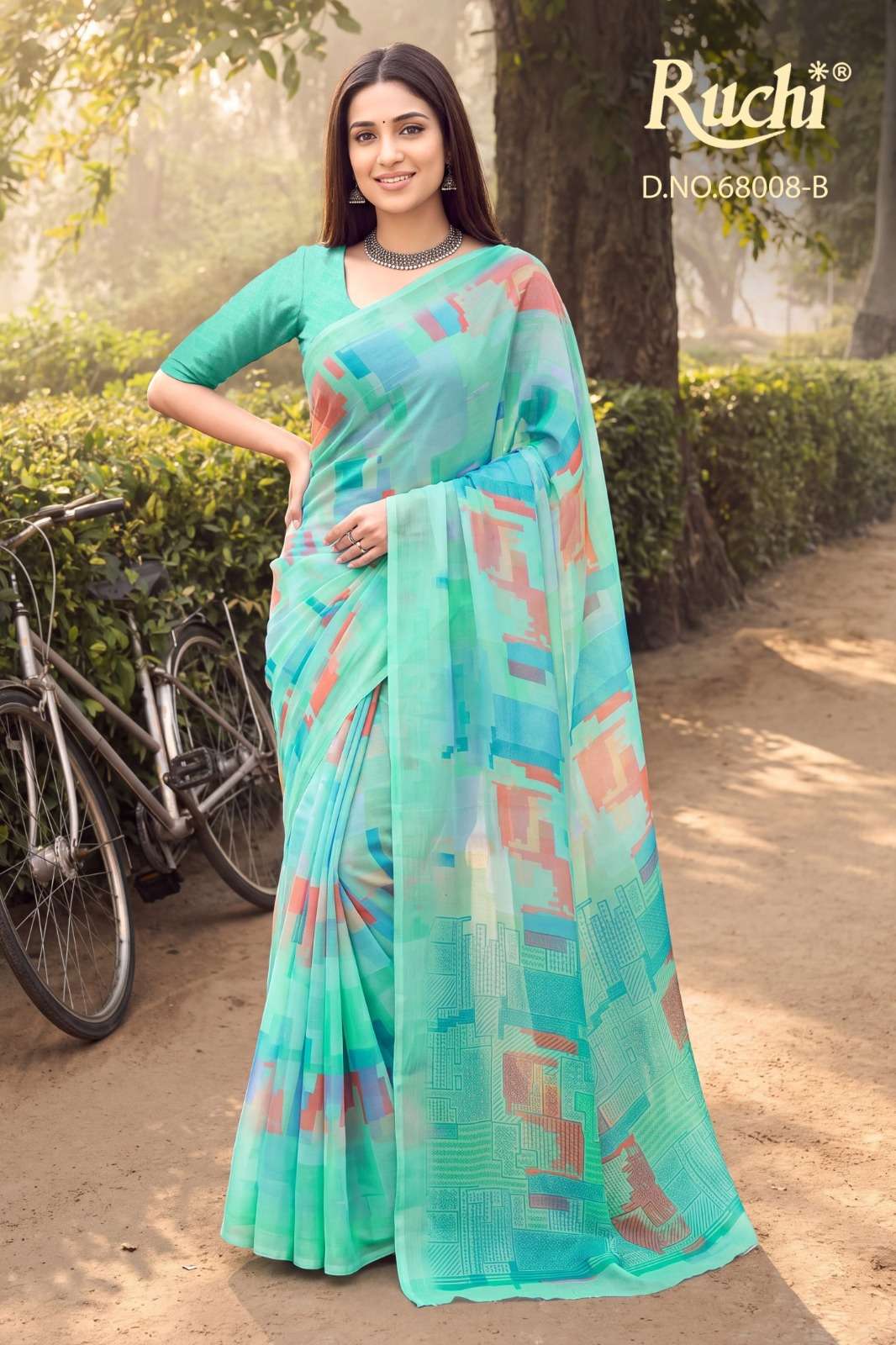 Ruchi Saree Shimmer Georgette Vol 3 68008 Colors Shimmer Georgette Saree