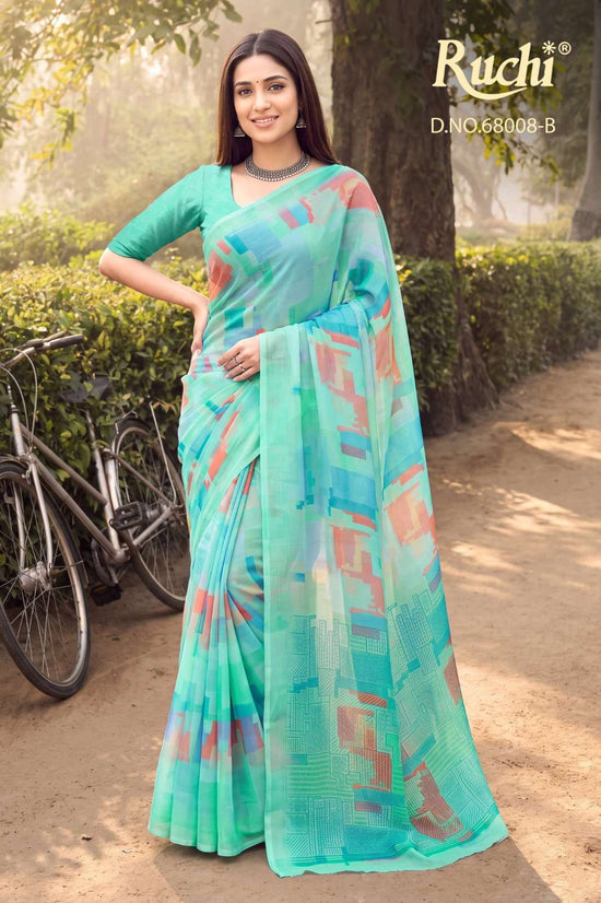 Ruchi Saree Shimmer Georgette Vol 3 68008 Colors Shimmer Georgette Saree