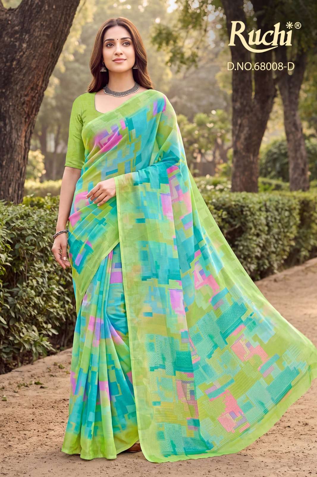 Ruchi Saree Shimmer Georgette Vol 3 68008 Colors Shimmer Georgette Saree