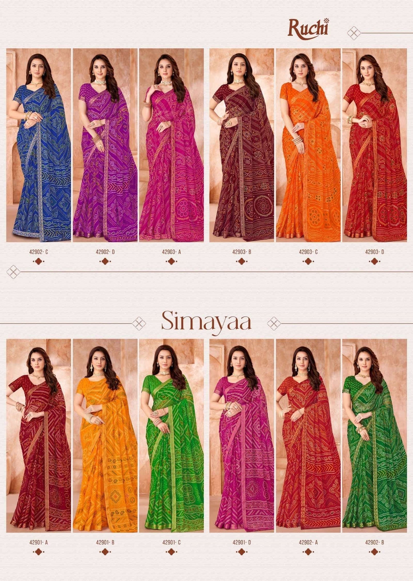Ruchi Saree Simaya Vol 35 Premium Chiffon Saree Wholesale Collection