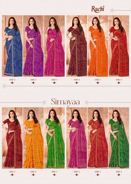 Ruchi Saree Simaya Vol 35 Premium Chiffon Saree Wholesale Collection