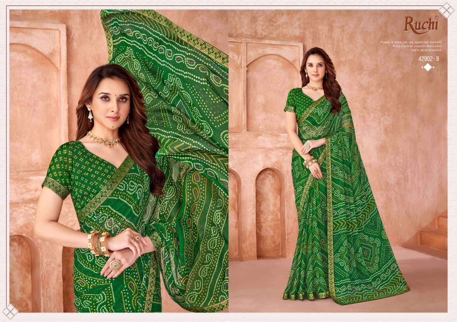 Ruchi Saree Simaya Vol 35 Premium Chiffon Saree Wholesale Collection