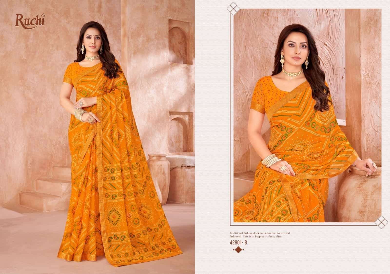 Ruchi Saree Simaya Vol 35 Premium Chiffon Saree Wholesale Collection