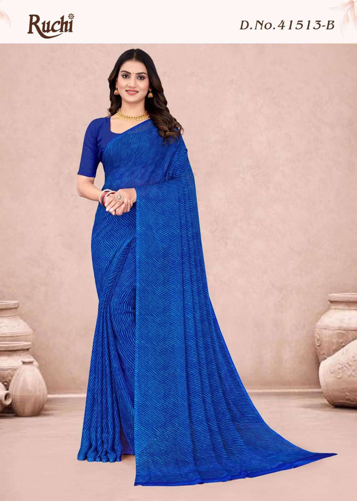 Ruchi Saree Star Chiffon Lehriya 13 Chiffon Saree