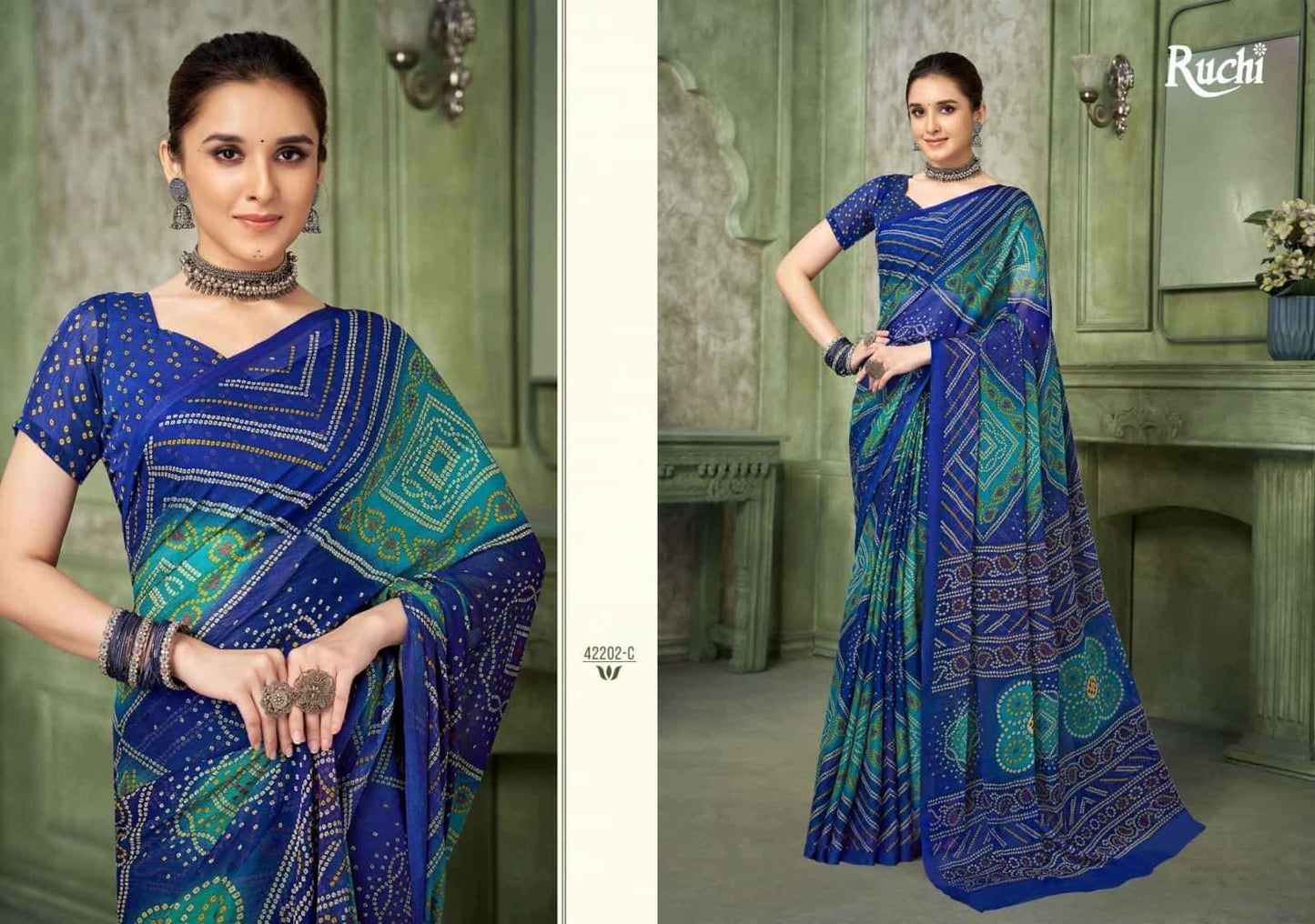 Ruchi Saree Super Star Chiffon Vol 193 Chiffon Saree - Amrah Wholesale