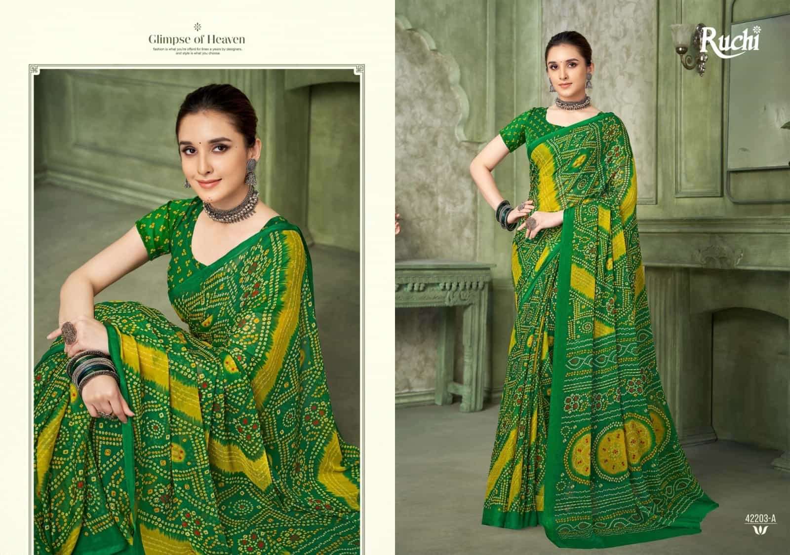 Ruchi Saree Super Star Chiffon Vol 193 Chiffon Saree - Amrah Wholesale