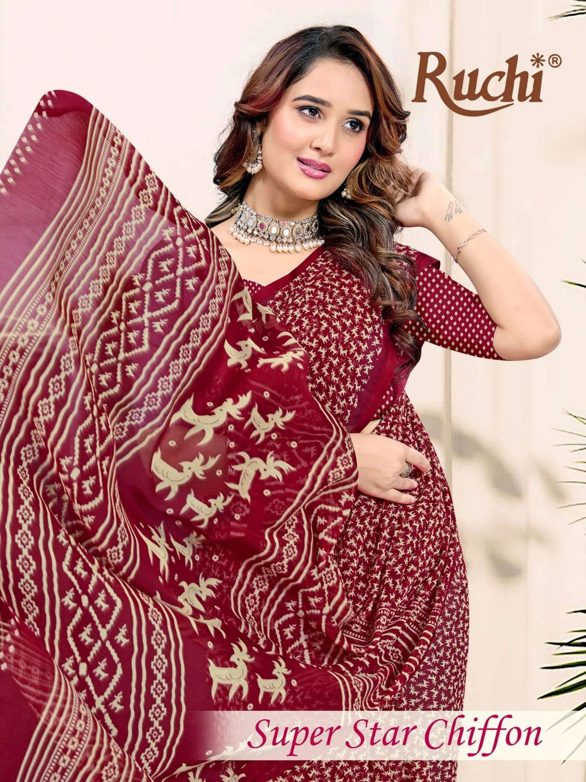Ruchi Saree Super Star Chiffon Vol 246 Chiffon Saree With Chiffon Blouse - Amrah Wholesale