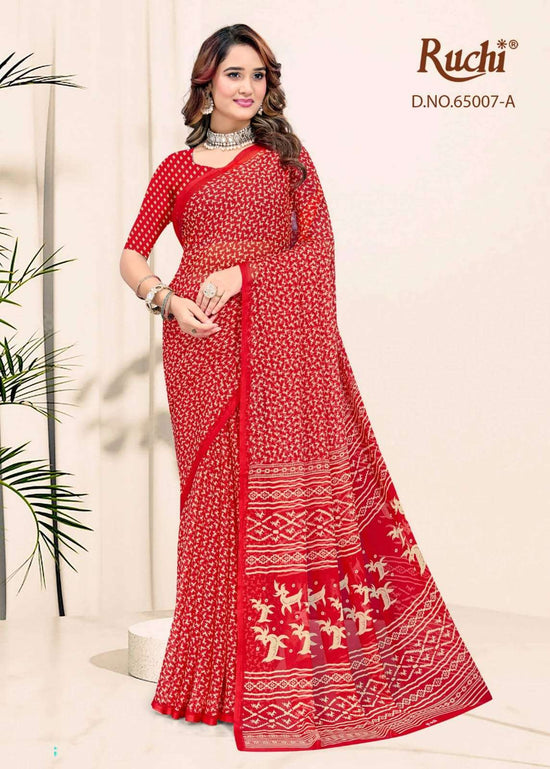 Ruchi Saree Super Star Chiffon Vol 246 Chiffon Saree With Chiffon Blouse - Amrah Wholesale