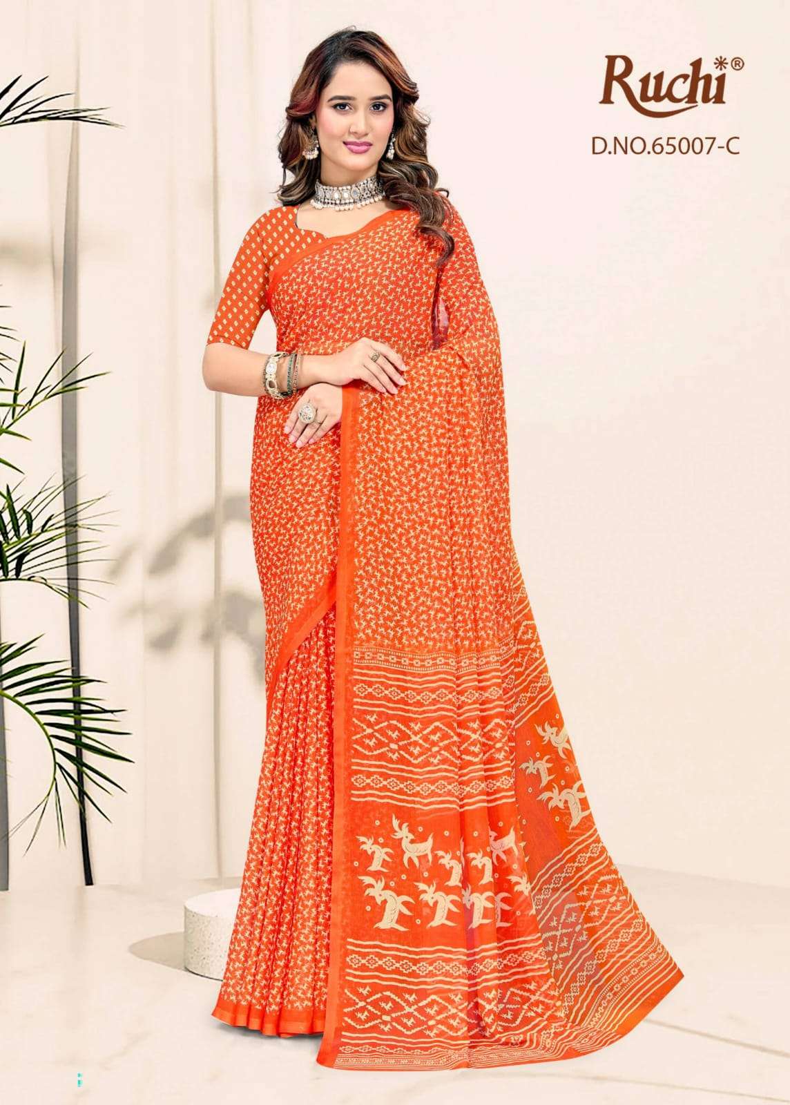 Ruchi Saree Super Star Chiffon Vol 246 Chiffon Saree With Chiffon Blouse - Amrah Wholesale