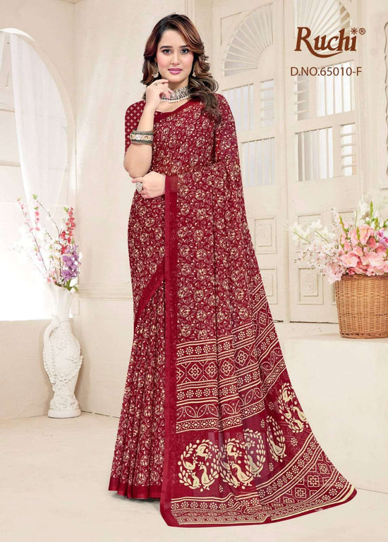 Ruchi Saree Super Star Chiffon Vol 249 Chiffon Saree With Fancy Blouse - Amrah Wholesale